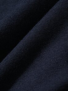 FRIFUL Áo nỉ hoodie nữ họa tiết chữ phong cách thường ngày, phối patchwork lông xù, mặc mùa thu - Màu xanh hải quân - Xem 8