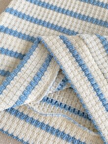 Souflis Souflis 2pcs Baby Boys Gentleman Style Blue White Striped Fake 2-In-1 V-Neck Knit Vest Shirt & Striped Pants Set Formal Spring Autumn - Blue - View 7
