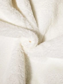 Reflora Plus Size Women's Colorblock Casual Elegant Versatile Winter Faux Fur Coat Formal High Tea Evening White - Beige - View 8