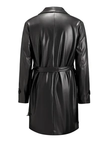 Manfinity Mode Men Double Breasted Belted Trench Coat Office Business Black Autumn Casual Classy - Black - View 2