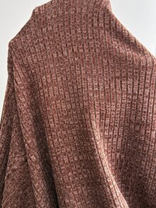 SHEIN جمبسوت كاجوال للحوامل للتنقل اليومي بلون موحد وأكمام طويلة للخريف - بني - مشاهدة 9