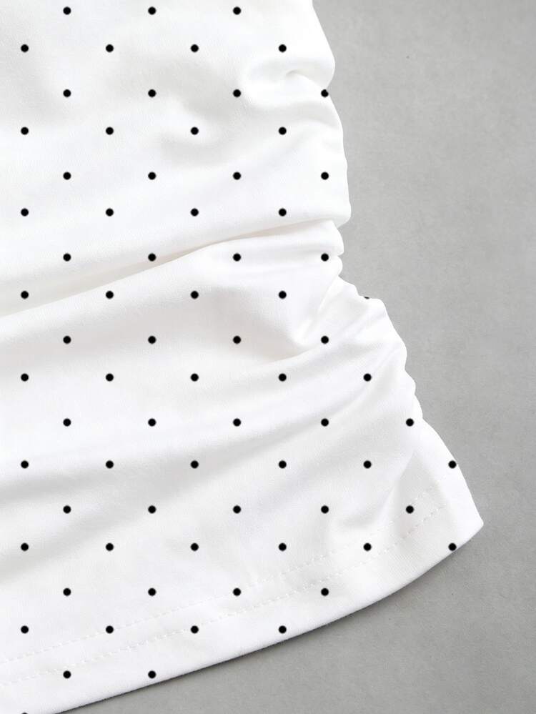 Sweetra Women's Sexy Minimalist Graphic Print Fitted Tank Top For Commuting - White - View 3