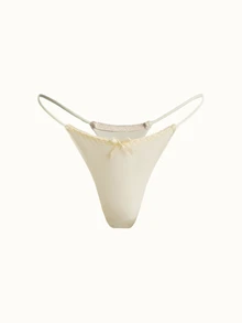 Bonmuse 5pcs Comfortable Seamless Low-Rise Thong Panties For Women - Multicolor - View 9