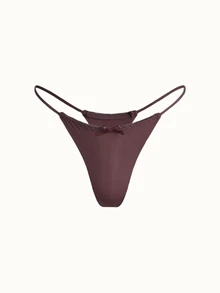 Bonmuse 5pcs Comfortable Seamless Low-Rise Thong Panties For Women - Multicolor - View 10