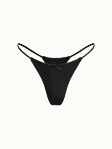 Bonmuse 5pcs Comfortable Seamless Low-Rise Thong Panties For Women - Multicolor - View 8