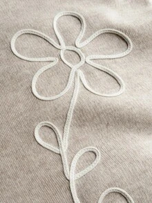 Trelyra Women 3d Floral Embroidery Sweater Dress - بيج - مشاهدة 7