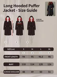 Trelyra Women Regular Fit Contrast Lining Winter Coats - الأسود - مشاهدة 10