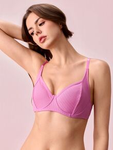 Bonmuse 3pcs Women's Solid Colored Underwire Bras - Multicolor - View 8