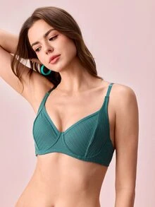 Bonmuse 3pcs Women's Solid Colored Underwire Bras - Multicolor - View 6