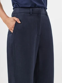 KÆRIA Hus High Rise Flared Pants - Polished Tailoring - Midnight Navy - Flared Trousers, Tailored Pants, Suits - Blue - View 7