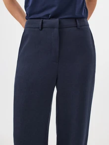 KÆRIA Hus High Rise Flared Pants - Polished Tailoring - Midnight Navy - Flared Trousers, Tailored Pants, Suits - Blue - View 6