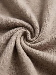 SHEIN Women Fur Detailed Button Front Regular Fit Long Sleeve Soft Touch Casual Knit Cardigan - Beige - View 8