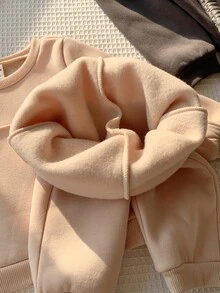 SHEIN 中性嬰兒男/女童 幼兒 6件組 秋冬休閒百搭保暖內裡加厚運動衫套裝 嬰兒運動服 冬季套裝 - 彩色 - 查看 9
