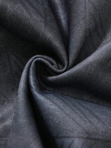 SHEIN 中性嬰兒男/女幼兒 2件組秋冬保暖內裡加厚休閒時尚黑色紮染連帽衛衣套裝，男嬰冬季套裝運動服 - 黑色 - 查看 5