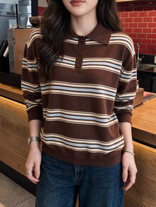 Comfortcana Women's Colorblock Casual Daily Long Sleeve Sweater - Multicolor - View 9