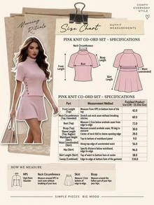 RosyDaze WOMEN'S WEAR Side Button Detailed Knit Top & Pleated Skirt 2Pcs Co-Ord - Pink - View 2