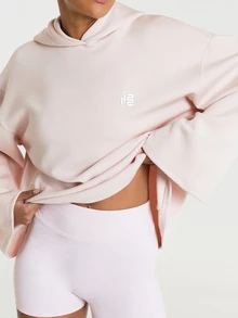 11SKNDS Oversized Pullover Hoodie With Drop Shoulder, Relaxed Fit, Cozy Fleece Fabric, Perfect For Casual Everyday Wear And Weekend Lounging - Pink - View 6