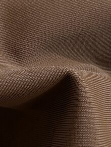 Costavie Stylish Brown Bikini For Women, Metal Chain Detail And One Shoulder Design For Summer Beach - Coffee Brown - View 6