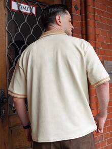 LEOGASHI LEOGASHI Men's Textured Fabric Mature Casual Polo Shirt, Suitable For Daily Outings, Gatherings And Commuting, Formal - Multicolor - View 3