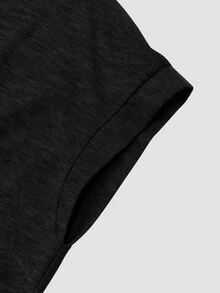 Trelyra Gaun Kasual Wanita dengan Kancing Setengah Plaket dan Saku - Dark Grey - View 3