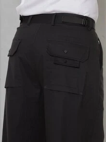 FORM&CHAOS Men's Casual Black Cargo Jogger Pants - Black - View 6