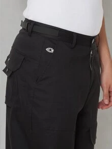 FORM&CHAOS Men's Casual Black Cargo Jogger Pants - Black - View 7