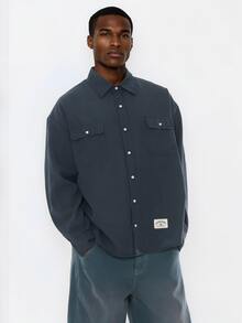 FORM&CHAOS Men's Summer Vintage Plaid Long Sleeve Shirt - Blue - View 6
