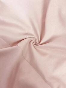 Wandoria Solid Button Front Belted Trench Coat - Pink - View 4