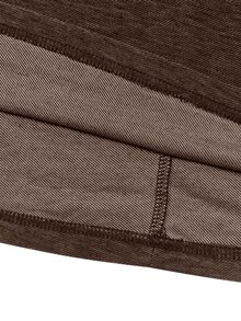 Trelyra Colorful V-Neck Sleeveless Mini Dress, Women's Casual Commute Solid Color V-Neck Sleeveless Mini Dress, Suitable For Any Occasion, Denim Effect Knit With Pockets - Brown - View 7