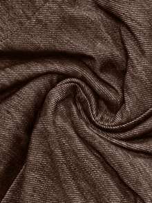 Trelyra Colorful V-Neck Sleeveless Mini Dress, Women's Casual Commute Solid Color V-Neck Sleeveless Mini Dress, Suitable For Any Occasion, Denim Effect Knit With Pockets - Brown - View 4