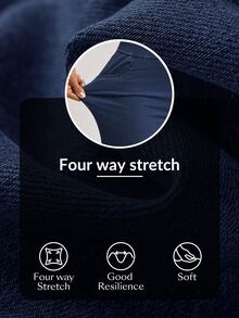 Flexra Women's Solid Color Mid-Waist Comfortable Tummy Control Straight Leg Jeans Everyday Dark Blue Summer Casual Everyday Holiday - Dark Wash - View 7
