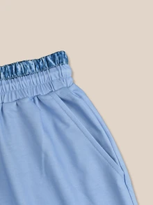 Franclia Women's Contrast Trim Top And Shorts Casual Daily 2 Pieces Set - Multicolor - View 6