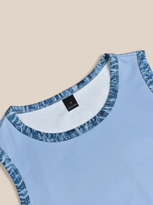Franclia Women's Contrast Trim Top And Shorts Casual Daily 2 Pieces Set - Multicolor - View 3