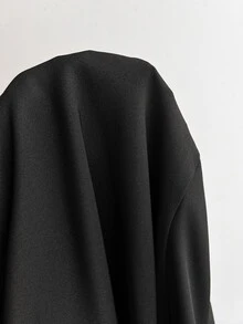 Elamini Women's Long Sleeve Blazer Jacket, Autumn/Winter - Black - View 8