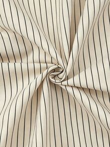 Resyla Plus Size Summer Striped Patchwork Vintage Faux Print Shirt Fall - Multicolor - View 3