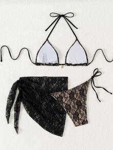 Swim Vcay Women Bikini Sets - Hitam - View 2
