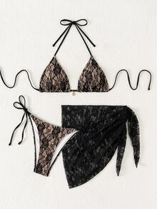 Swim Vcay Women Bikini Sets - Hitam - View 3