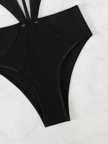 Swim SXY Bañador una pieza con abertura arnés - Negro - Ver 3