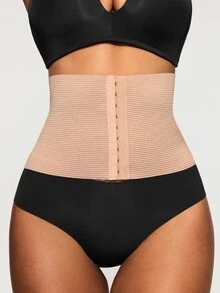 SHAPORA 1pc Women's Front Hook Seamless Waist Cincher - Apricot - View 4