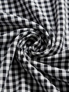 Firerie Plus Size Elegant Plaid Pattern Skirt - Suitable For Commuting, Office, Party And Wedding (Summer, Chocolate Brown) - Multicolor - View 4