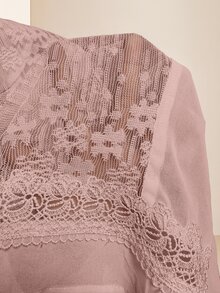 EMERY ROSE 25 piezas Chaqueta delgada de mujer con parches de encaje, verano - Rosa vieja - Ver 6