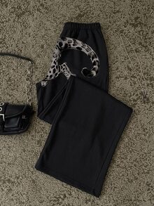 Attitoon Women's Animal Print Casual Versatile Daily Wear Sweatpants - Multicolor - View 5