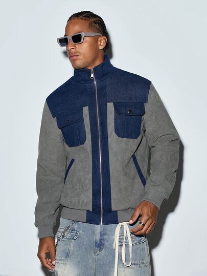 Modcrash Men's Autumn/Winter Fashion Casual Jacket, Minimalist Versatile Stylish Men's Jacket Fall/Autumn/Winter