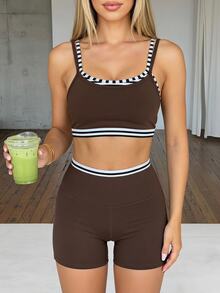 Fluxe Women Sports Sets - Brown - View 5