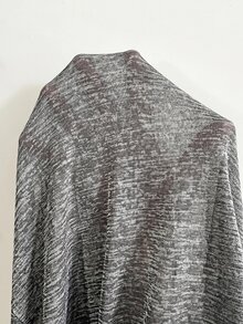 Easowa Asymmetric Hem Open Front Sleeveless Jacket Autumn Business Casual Woman Office Travel Tops See Through Going Out Boho Flowy Dark Grey Light Grey - Dark Grey - View 6