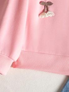 SHEIN Elladie kids 女童（小）衛衣 - 粉色 - 查看 4