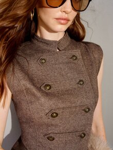 MOTF PREMIUM WOMEN SHORT DRESSES - Brown - View 1