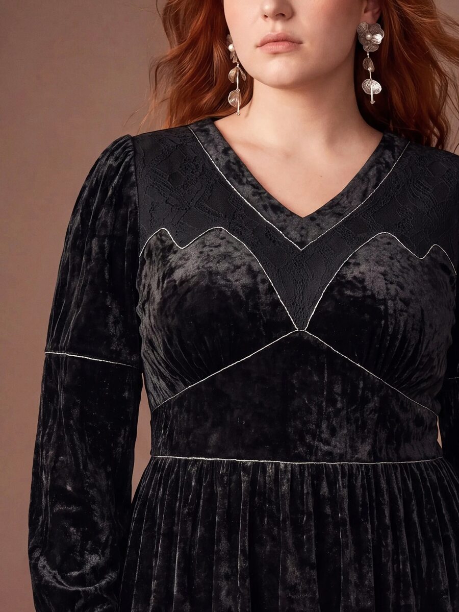 MOTF PREMIUM PLUS SIZE DRESSES WINTER - Black - View 1