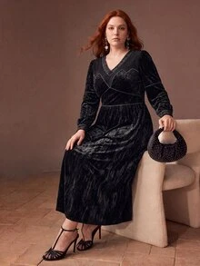 MOTF PREMIUM PLUS SIZE DRESSES WINTER - Black - View 3