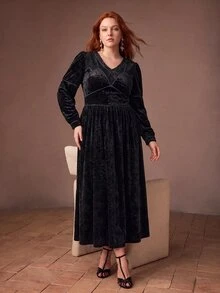 MOTF PREMIUM PLUS SIZE DRESSES WINTER - Black - View 2